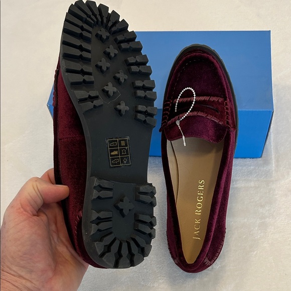 Jack Rogers New Women's Wine Deep Red Loafers. Size 7 and 8 - Picture 7 of 8